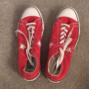 Red converse one star